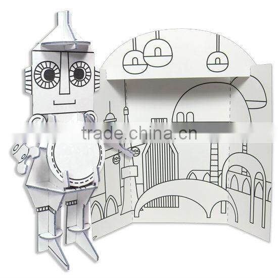 DIY Kids toy Educational toy 3D Paper Character Robot Activity Kit 3d Puzzle