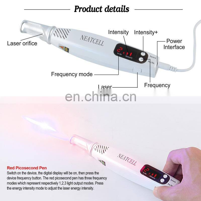 Handheld Picosecond Laser Pen Tattoo Scar Freckle Removal Machine Skin Beauty Device