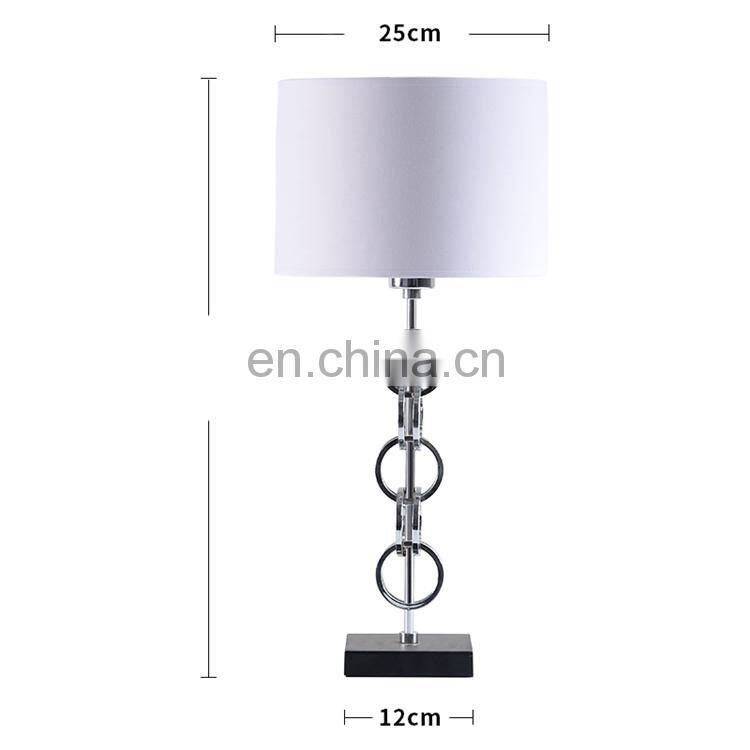 New arrival modern hotel decoration bedside gold luxury table study lamp for bedside