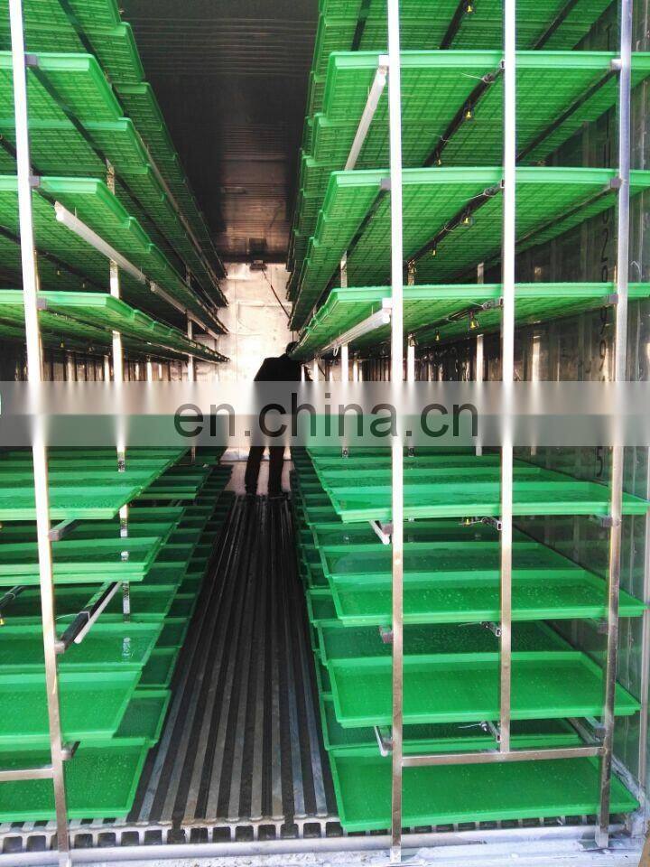 Green fodder making barley breeding room, grass bud seedling machine animal fodder machine for sale