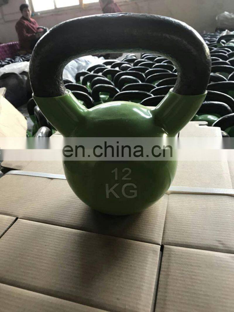 Factory wholesale colored vinyl rubber coated kettlebell