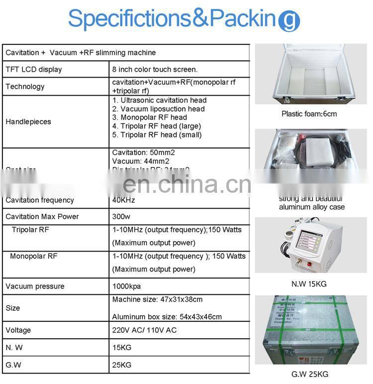 Supersonic Operation System monopolar rf ultrasonic fat cavitation 40khz laser cavitation machine