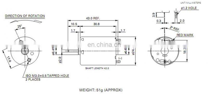 RF-370CA-11670 Brushed dc micro motor for home appliance and Motorized toys