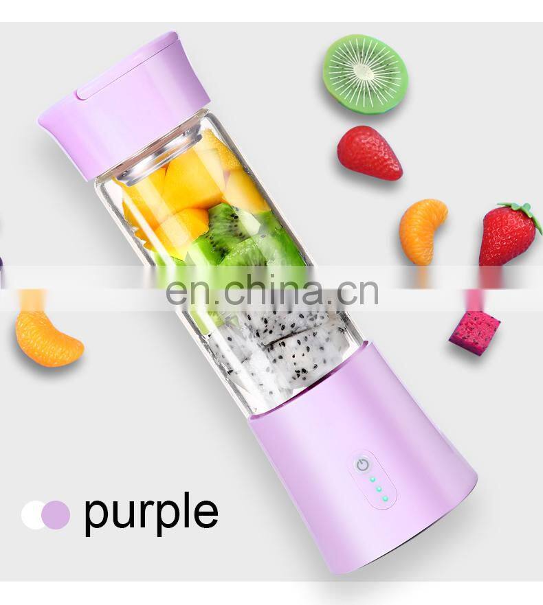 2020 The Most Popular 380ml Mixing Portable Usb Juicer Blender
