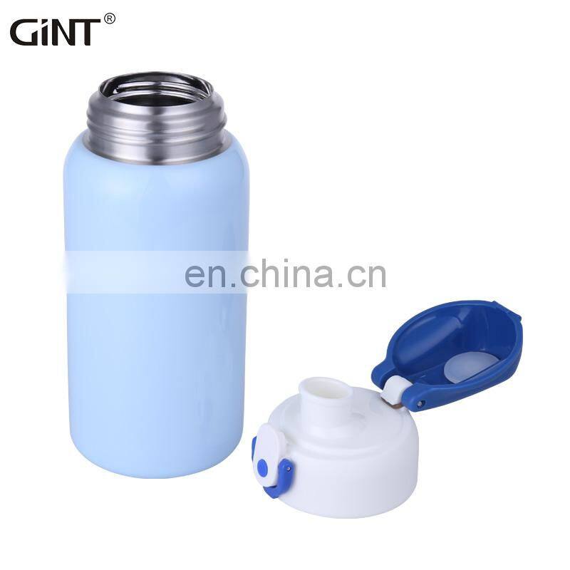 New Design Vacuum flask Cute color one touch open lid Customer Color Pop-up Button Double Wall Stainless Steel Water Bottle