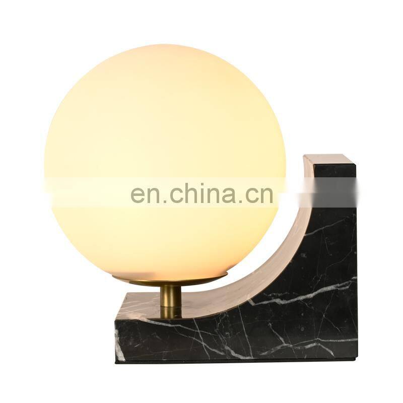 New lighting electric lamp big crystal marble and iron table lamps