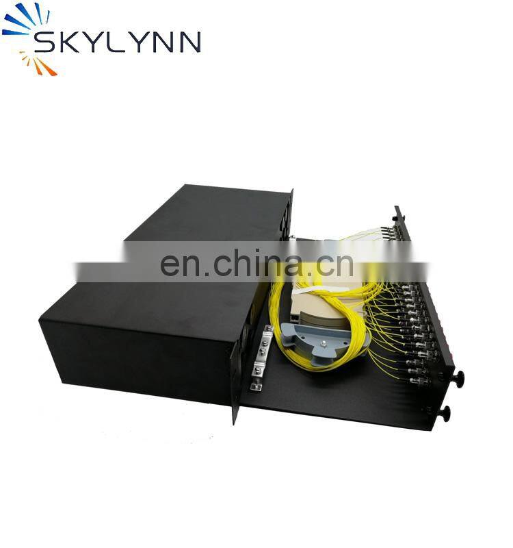 Steel materials lc sc fc st 2U 48 port fiber optic patch panel/diatribution frame