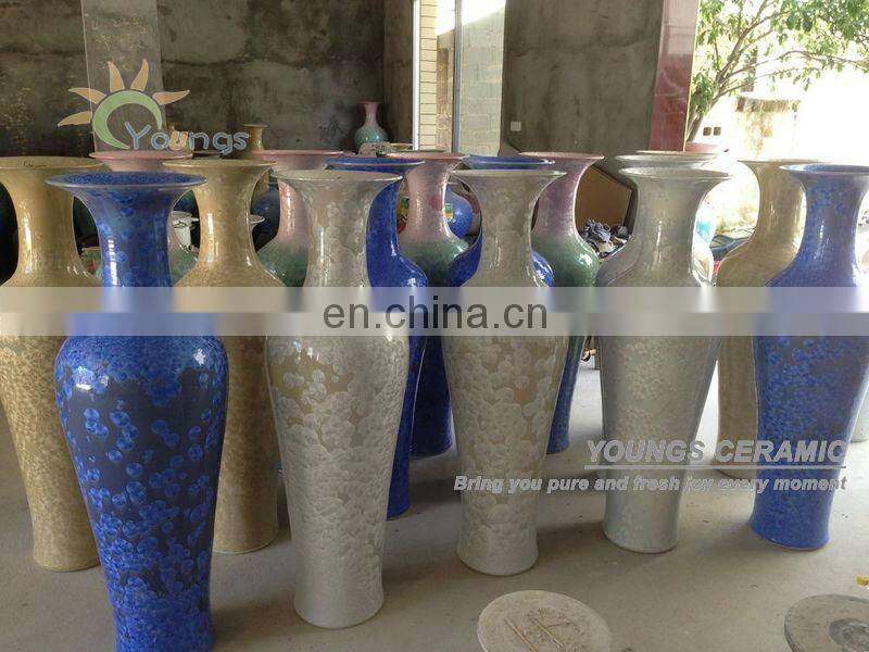 Jingdezhen Crystalline Glazed Large Ceramic Porcelain Vase 39''H