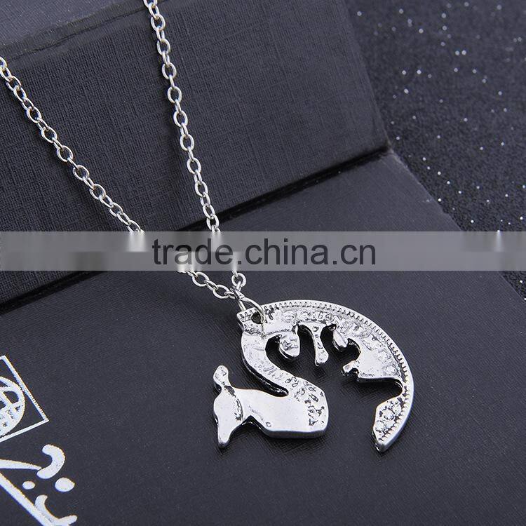 European and American fashion jewelry alloy necklace vintage necklace couple necklace elk camel wholesale