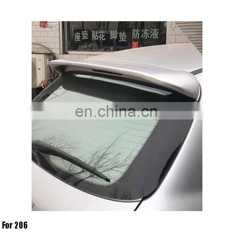 ABS Primer Painted Back Rear Spoiler Lip Wing For 206 Rear Spoiler