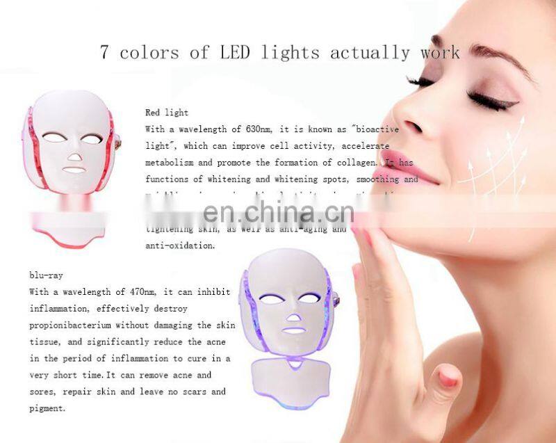 2021 PDT hot sale 7 colors beauty therapy for neck care radio mesotherapy radio factory sale frequency face massager