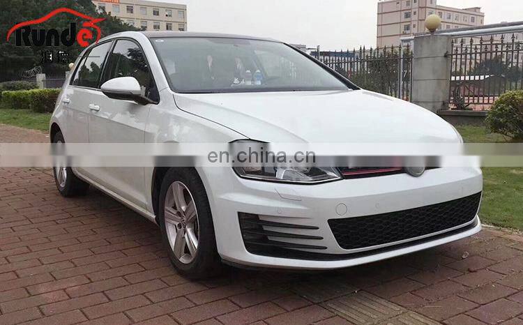 Runde Car Modification Accessories PP Material GTI Style Front Bumper Side Skirt Rear Lip For Volkswagen Golf 7.5 Body Kit
