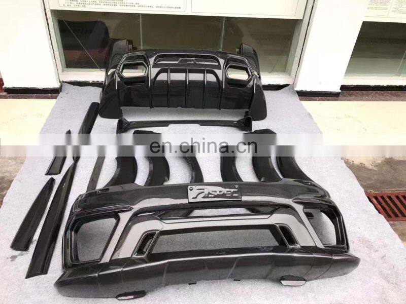 Runde ASPEC Style CF& FRP Wide Body Kit Front Bumper Rear Bumper Side Skirt Fender For Land Rover RANGE ROVE SPORT 2014-2018