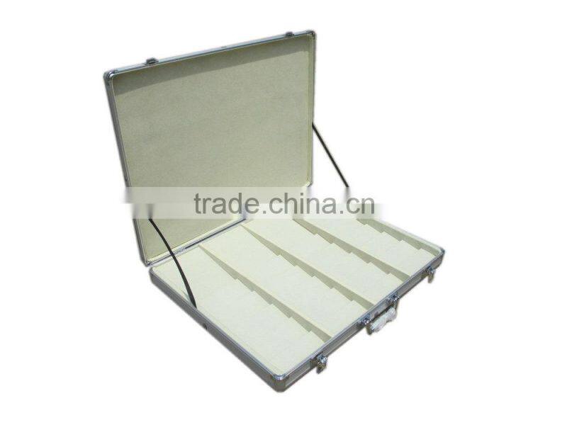 aluminum frame floating display case/stone sample case