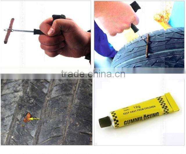 6 PC AUTO CAR TUBELESS TIRE REPAIR PLUG PATCH TOOL KIT
