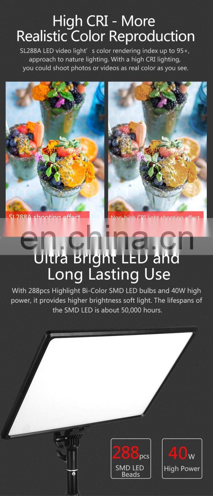 Dimmable Photography Light for Camera Led Studio Video Light