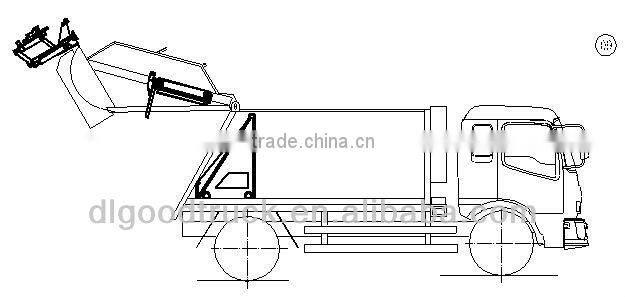 Dongfeng 4x2 Furuika small garbage collection compression truck