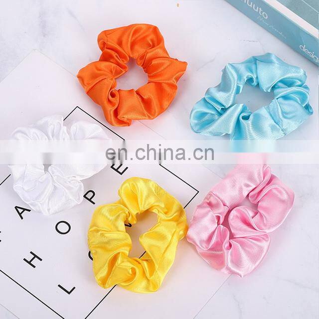 Women Girls Fashionable Accessories Elastic Hair Scrunchies Satin Hair Ties For Kids