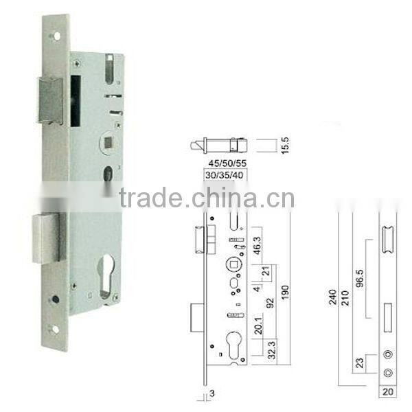 Euro Profile PVCU Door Lever Cylinder Lock Art.11.501