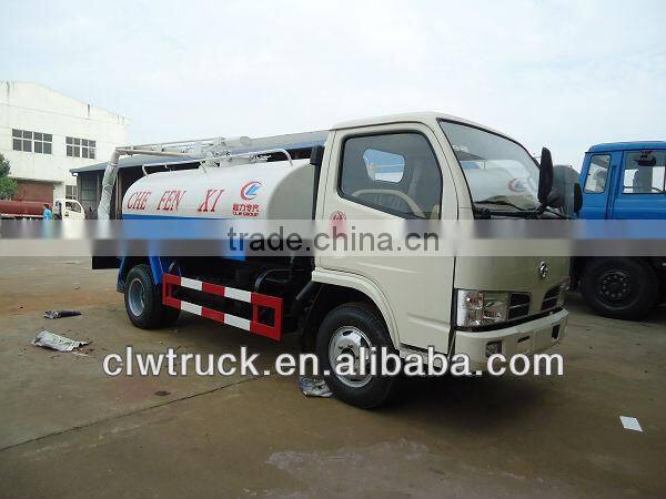 Factory supply Dongfeng 4cbm dung sucking tanker truck