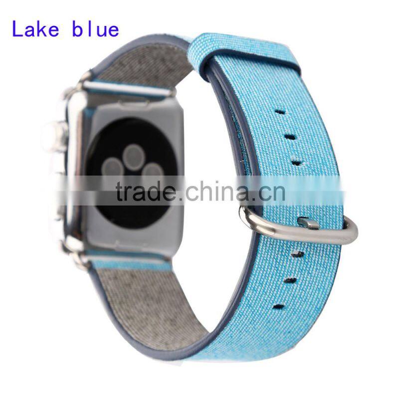 Top quality nylon leather Watchband loop For Apple Watch strap 42 38 mm bands