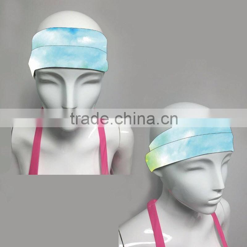 Latest women volleyball sport decorative headband fancy design hairband, Fashion sports lycra/polyester elastic headband