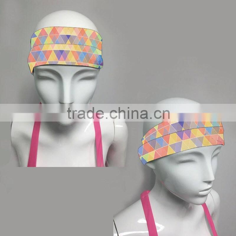Latest women volleyball sport decorative headband fancy design hairband, Fashion sports lycra/polyester elastic headband