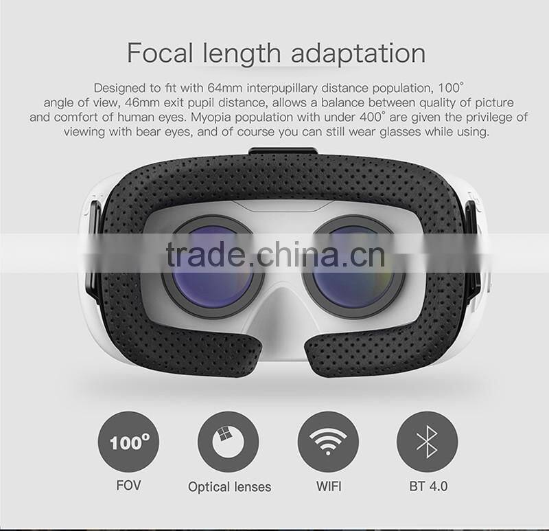 2016 latest virtual reality headset 3D VR box/ 3d video glasses player Google player CX-V3