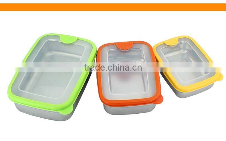 stainless steel food container storage set/ bulk lunch container bento box/ snack container