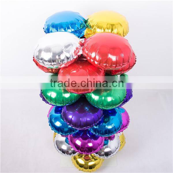 China balloon wholesaler EN71 approved 18'' round silver solid foil balloon