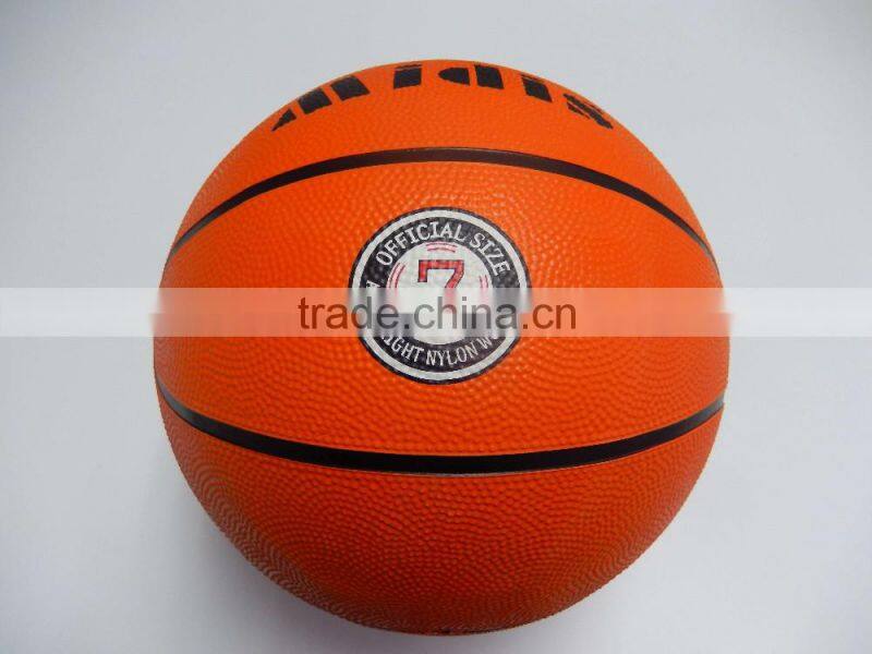 Offical quality rubber basketball size 7 for promotion