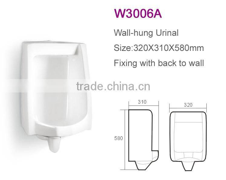 Modern design bathroom wall mounted ceramic urinal W3006