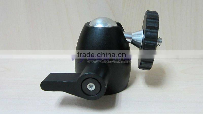 1/4'' Hot Shoe Mount Stand adapter Mini All-Metal Ball Head for Monopod Tripod Light Stand