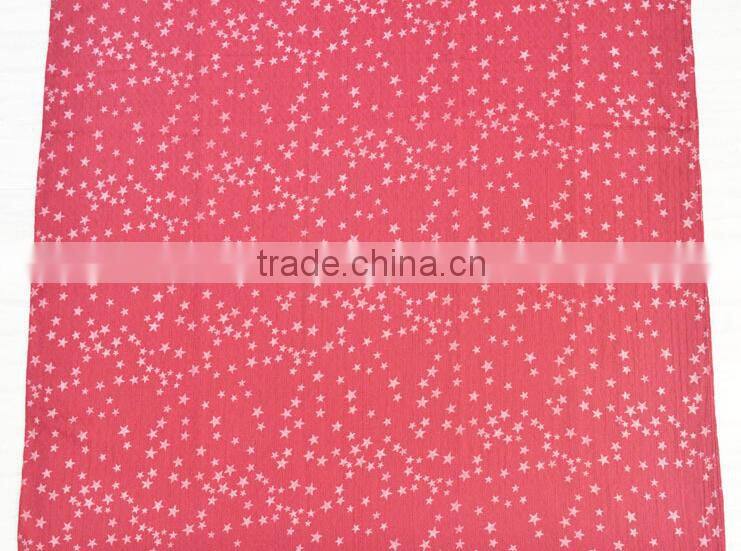 Wholesale Fall Winter Women Fashion Star Printed Cotton Rayon Scarf