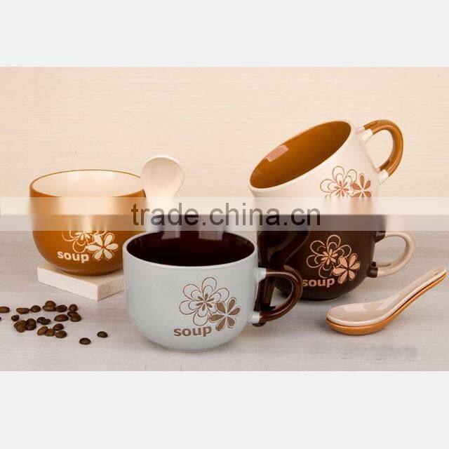 color glazed ceramic mug bulk, custom made printed decorative coffee mug