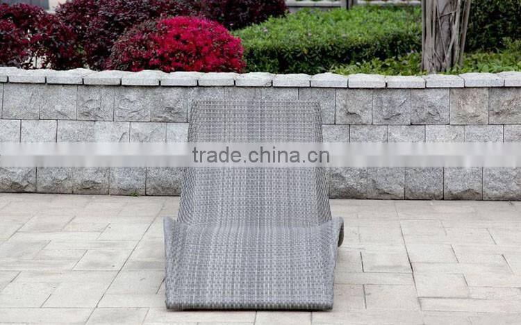 S Type Outdoor Leisure Waterproof Rattan Chairs Curved Baroque French chaise lounge