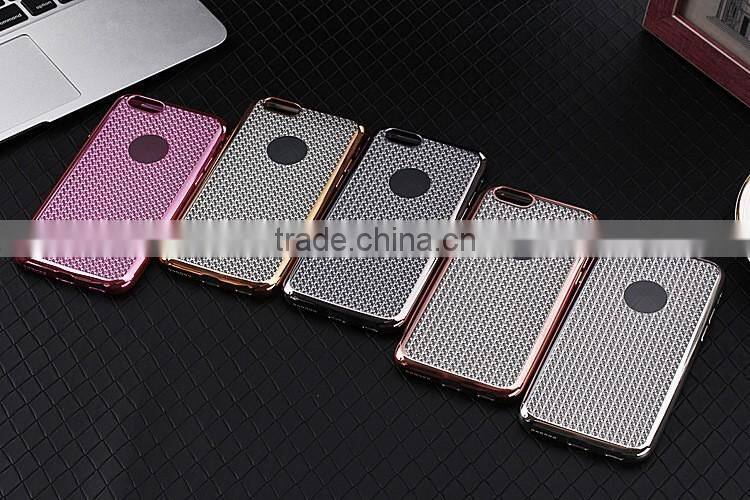 Luxury Glitter Soft TPU Electroplating Case Cover For Apple iPhone 6S / iPhone 6S Plus Rose Gold