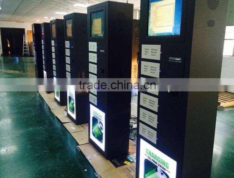 Mobile Smart Transaction Cell Phone Charging Kiosk with touch screen