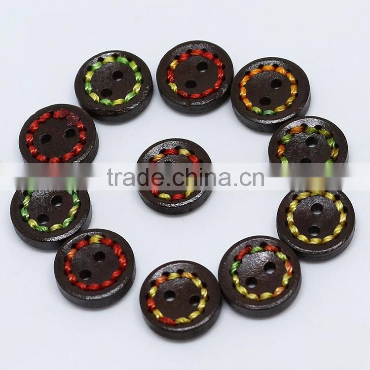 Sedex Audited Factory 2 Pillar Braided Cord Wooden 4 Holes Button