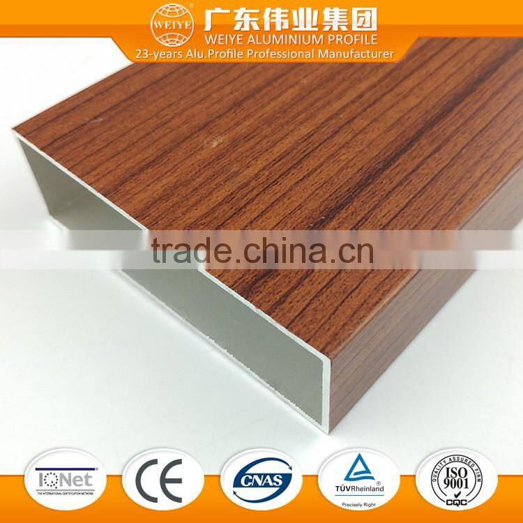 Wood grain aluminium profile for closet door