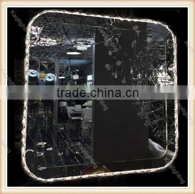 Modern Crystal wall light Square Mirror led wall lamp bathroom lighting