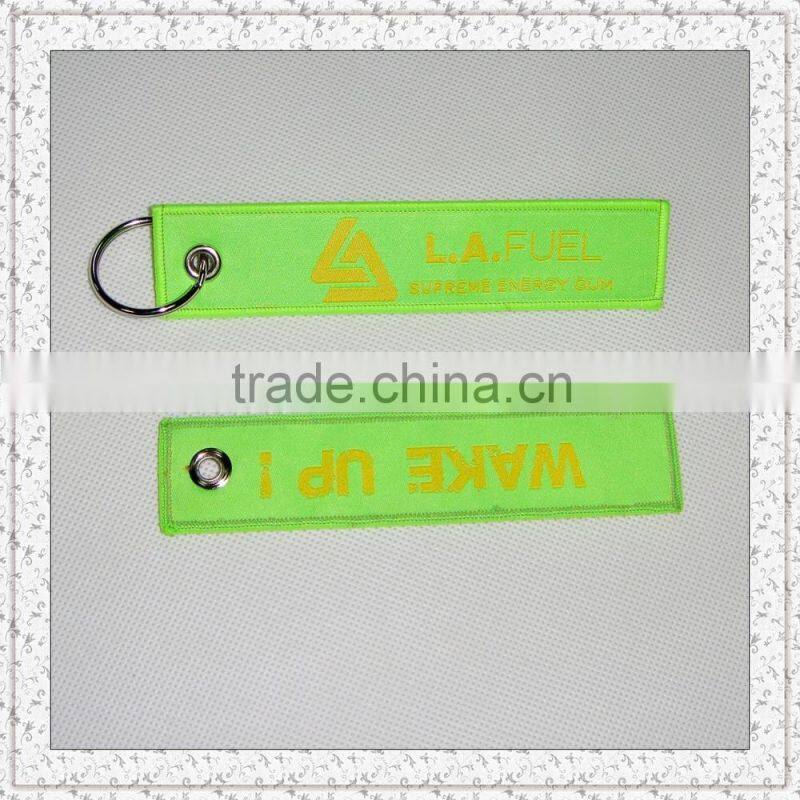 Woven key ring with eyelet