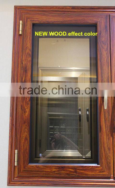 Latest window design for villa & house, glass panel & mosquito net two-in-one