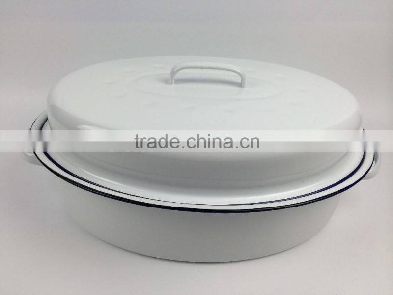 Enamel Coated Steel pot,Enamel Roast chicken Pan ,Enamel Oval Roaster , self basting oval roaster,Roast chicken machine,