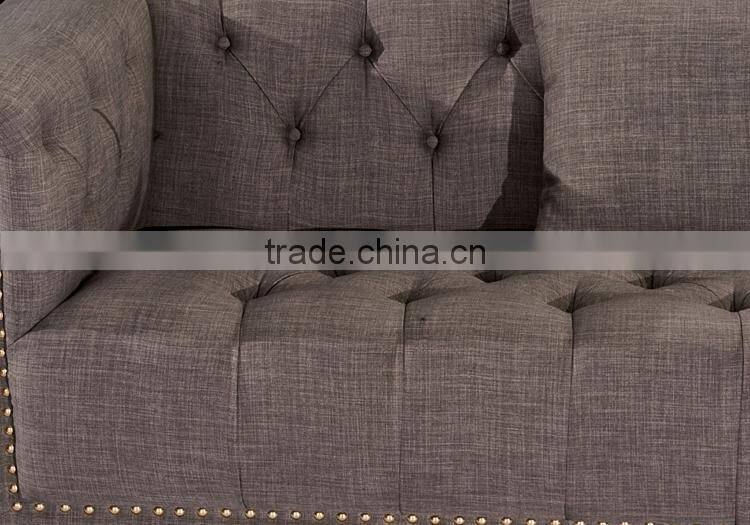 Famous brand anqique style double sofa with rivet--s15903