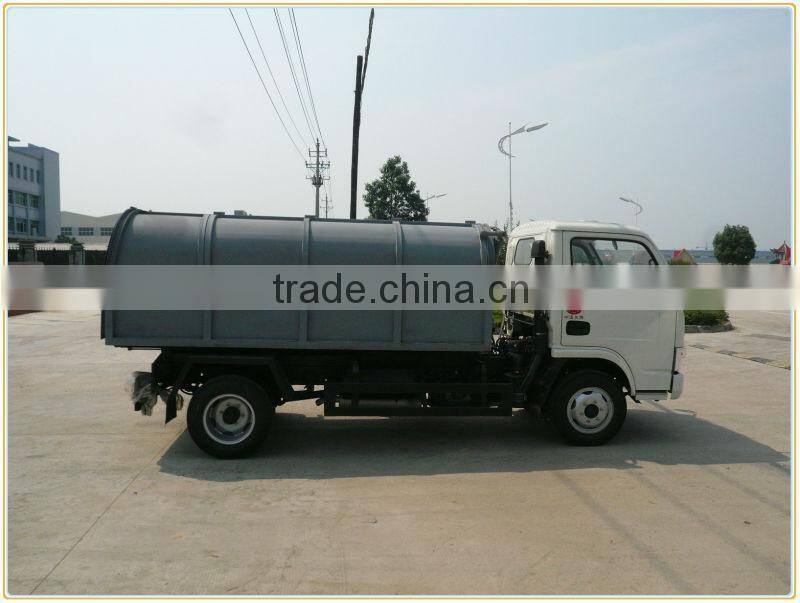 Dongfeng 4x2 small dump truck garbage container 4m3