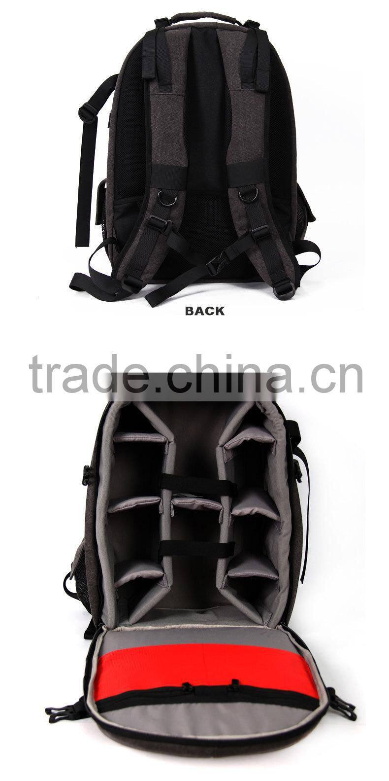 2016 Ergonomic design High quality Professional Camera bag Backpack Canvas Laptop bag