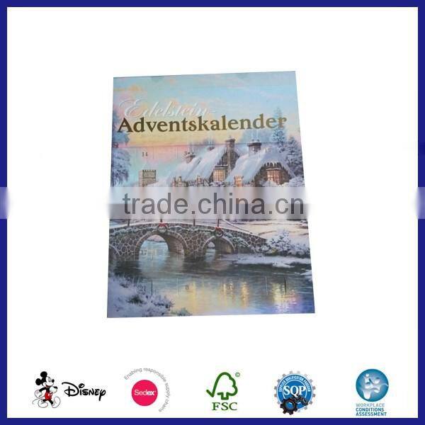 2016 wholesale Christmas chocolate handmade advent calendars