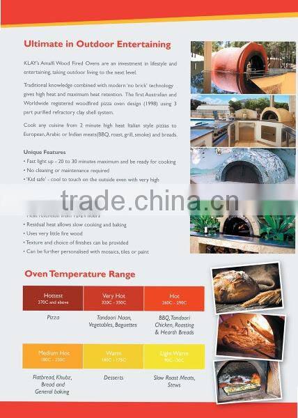 KLAY Wood fired Ovens for Garden Cooking and Retrofits