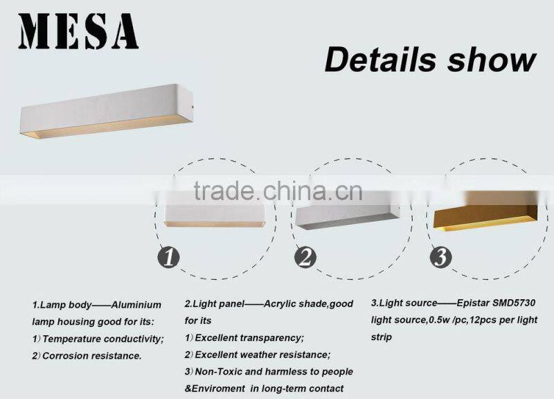 ce rohs acrylic led lamps for bathroom mirrors